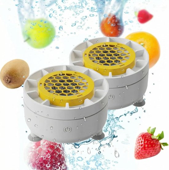 2 stuks Pesticiden Reiniger - Draagbare Groente- en Fruitreiniger - Vortex technologie - fruitwasser - Groentewasser - IPX7 - Verwijder Moeiteloos Bacteriën & pesticiden - voor sla, groenten, bessen, aardappelen