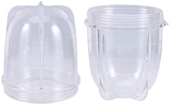 2 Stuks Plastic Juicer Cup Vervangende Onderdelen voor Blender - Duidelijke Cups (M)