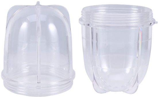 2 Stuks Plastic Juicer Cup Vervangende Onderdelen voor Blender - Duidelijke Cups (M)