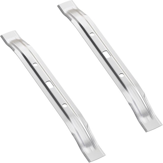 2 stuks reservemessen voor grasmaaiers, 28 cm, zilver, roestvrij