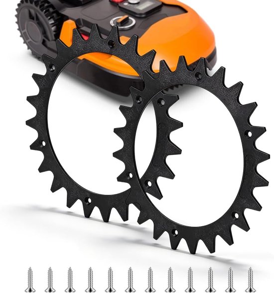 2 stuks robotmaaier spikes voor Worx Landroid S/M, robotmaaier spikes met 14 x schroeven, grasmaaier, robot wielmaat 205 mm, verzonken schroefgaten ontbraamd, voor accessoires off-wielwielen
