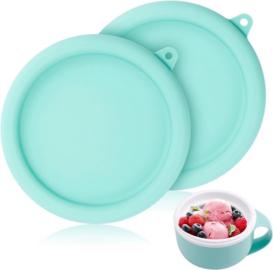 2 Stuks Siliconen Deksel voor IJsmaker Beker, 15 CM Flexibel en BPA-vrij van Silikomart