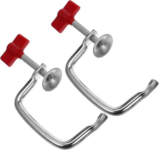 2 Stuks Universele Pastamachine Handgreep Duurzame Keukenaccessoires Vervangende Draagbare Noedelmaker Clip Eenvoudig Te Reinigen Geschikt voor Handmatige Pastamakers Rood