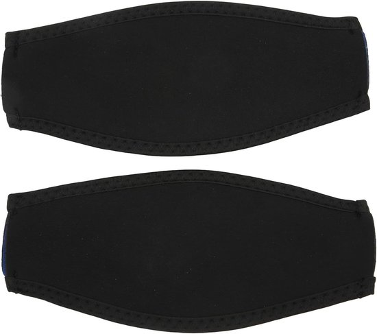 2 Stuks Zwarte Neopreen Duikmasker Riemen voor Stabilisatie, Veiligheid en Snorkelen met Waterdichte Bril Accessoire van Merkloos