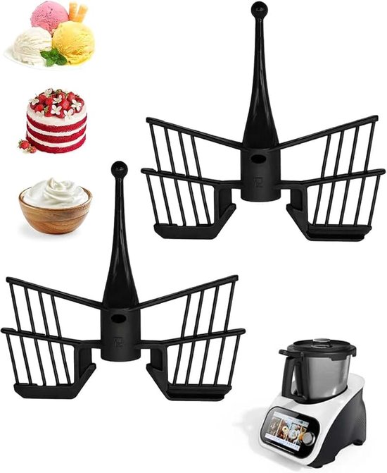 2 vlinderkloppers voor Monsieur Cuisine Connect en Smart | Keukenmachine accessoires voor slagroom