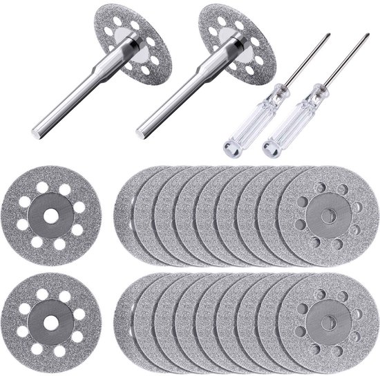20 diamantslijpschijven van 22 mm Geschikt voor Dremel-rotatiegereedschap