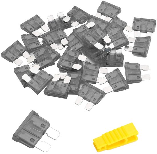20 Stuks Auto Vervangbare Zekeringen, 2A, Medium, Geschikt voor Auto, Motor en Truck