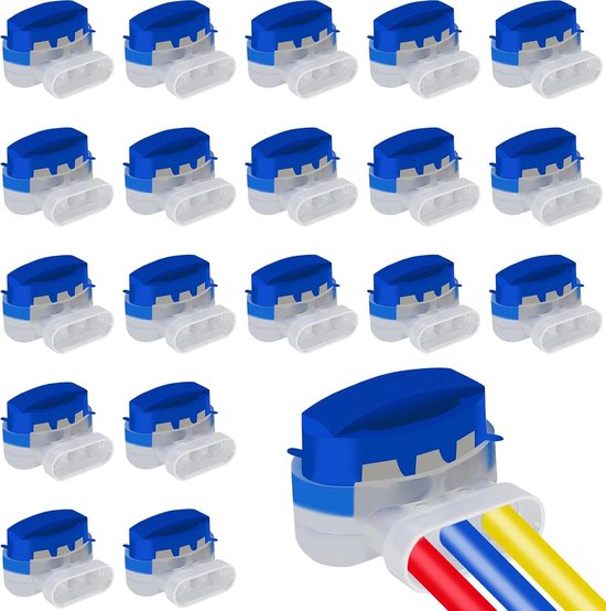 20 stuks kabelverbinders voor robotmaaiers, waterdichte elektrische stekker gevuld met harsen voor het verlengen of repareren van randkabel voor robotmaaiers