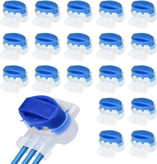 20 x waterdichte kabelverbinders voor robotmaaier met gelvulling, begrenzingskabel connector voor grasmaaier, automower, verbindingsklemmen, kabelklemmen, aansluitklemmen, outdoor, tuin, reparatieset
