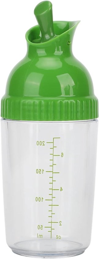 200ml Saladedressing Shaker voor het Maken van Olie, Azijn, Citroensap en Balsamico Saus van Merkloos