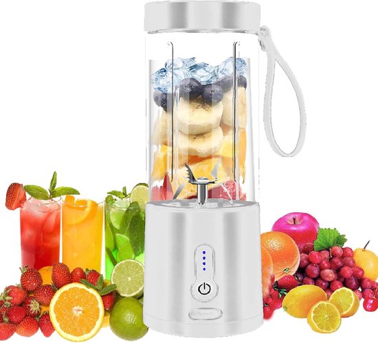 20oz Beker - Draagbare Blender - Persoonlijke Blender voor Smoothies en Shakes - Oplaadbaar - 6 Roestvrijstalen Mesjes - Geschikt voor Reizen - Gym en Kantoor van Merkloos