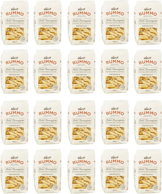 20x Penne Rigate N.66 500g - Pasta van Durumtarwe (Bronsgetrokken) van Merkloos