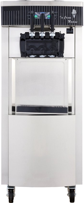 2200W Commerciële Verticale Softijsmachine 5,3 - 7,4 Gallons Per UUR 3 Smaken Roestvrij Staal voor Restaurants, Bars, Cafés, Bakkerijen van Merkloos