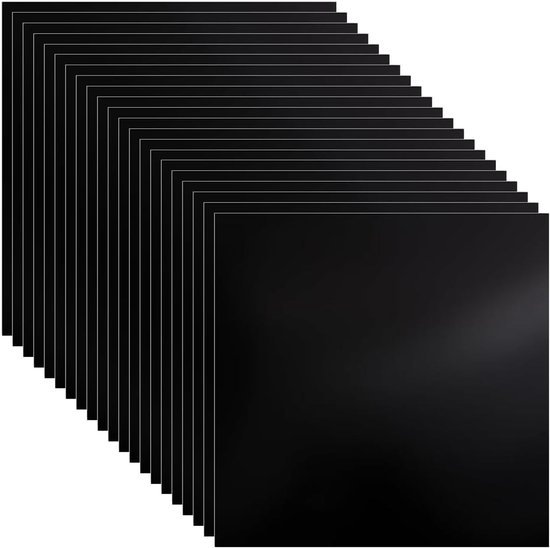 24 Stuks Laser Graveerpapier, Dubbelzijdig Dimmen, Testpapier voor Markeer- en Snijmachines, 10x10x0.2mm, Zwart