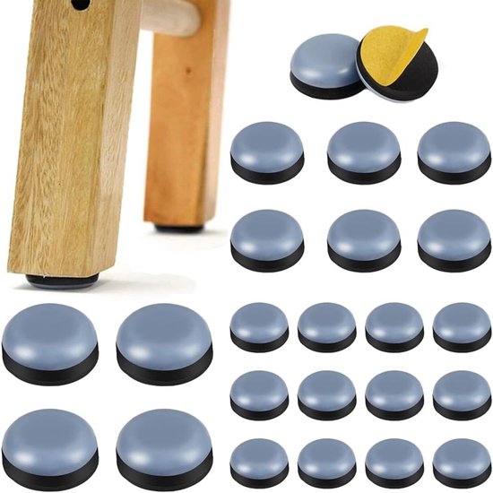 24 Stuks Zelfklevende Meubelglijders van PTFE, Perfect voor Keukenapparaten en Meubels, Ideaal voor Airfryer en Blender