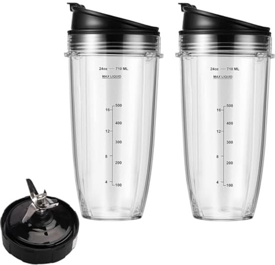 24oz Blender Cups met To-Go deksels - Set van 2 van Ninja