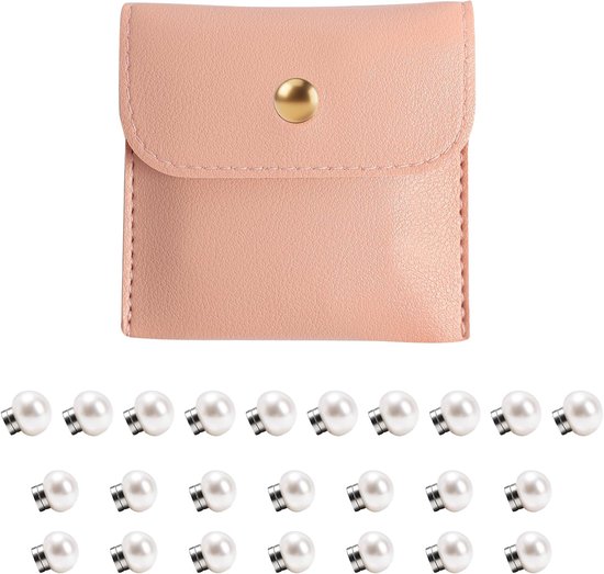 24pcs Magnetische Parel Sluier Gewichten, Onzichtbaar & Windbestendig, Jurk Gewichten voor Wind, Bruidssluier, Kristal voor Bruidsaccessoires, met Opbergbox