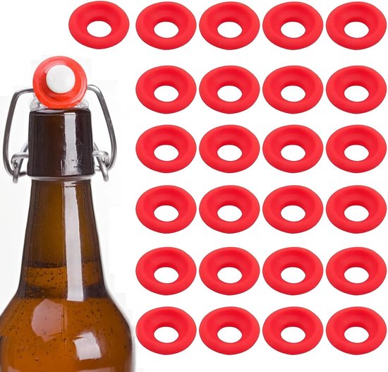 25 Stuks Siliconen Gasketten voor Flessen, Duurzame en Veilige Vervangingsringen voor Swing Flip Top Flessen, Ideaal voor Thuisgebruik en Feestjes van Merkloos