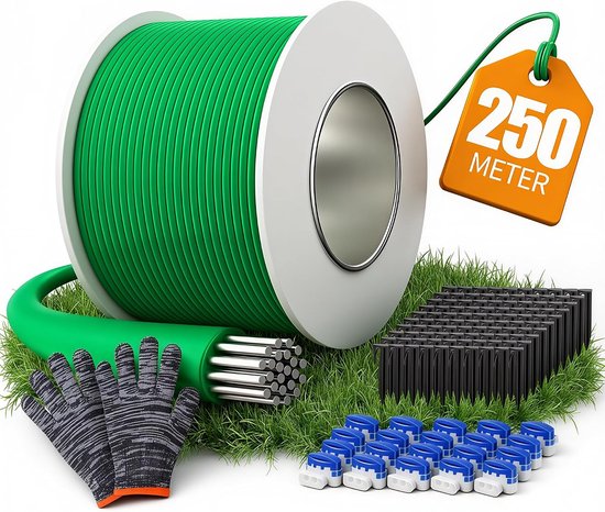 250M Omtrekkabelset voor Robotmaaier met 150 Haringen
