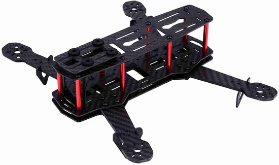250mm FPV Quadcopter Frame Kit - Carbon Fiber Racing Drone Accessoire voor Mini 4-Axis Drone, Lichtgewicht, Duurzaam en Sterk van Merkloos