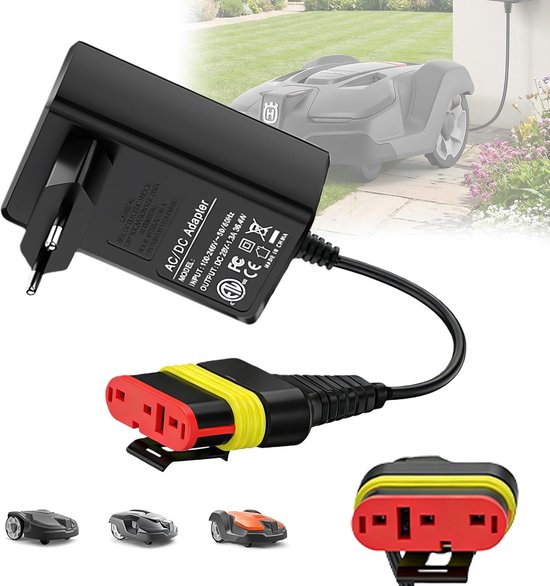 28 V 1,3 A voeding oplader voor robotmaaier, compatibel met 105/305/315X/40X (2016-2022), vervangende adapter grasmaaier