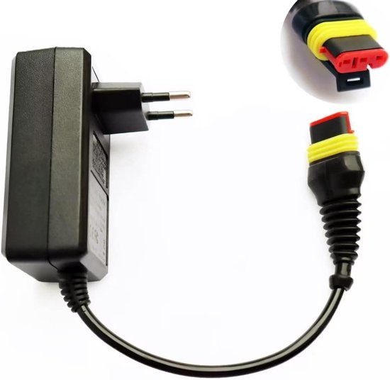 28 V oplader adapter netsnoer oplader compatibel met grasmaaier Gardena R38Li/R40Li/R45Li/R50Li/R70Li/R75Li/R80Li 2016+, Sileno City/Life/Minimo 2018+, McCulloch Rob