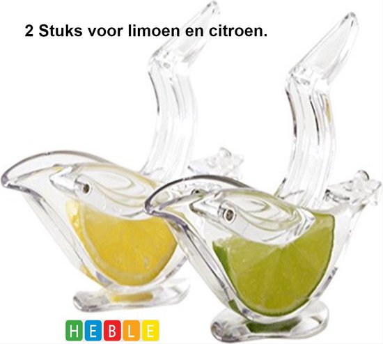 *** 2x LUXE Citruspers - Citroenpers - Citruspers handmatig - Limoenpers - Lemon squeezer - van Heble® ***