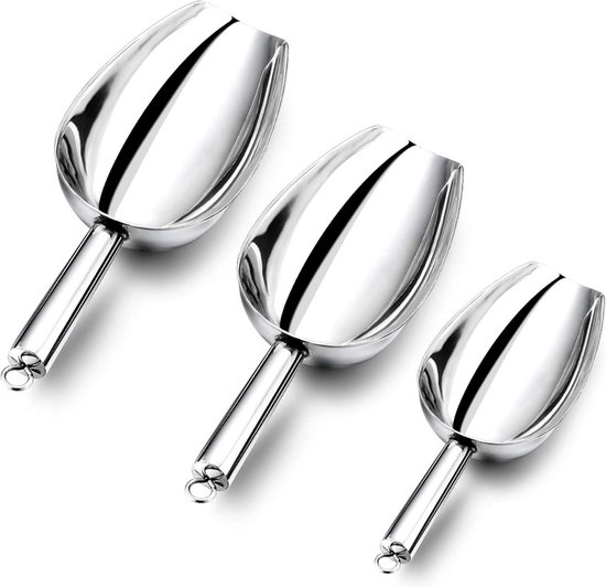 3-delige roestvrijstalen ijsschep set - voederschep meelschep afweegschep - hoogwaardig en vaatwasmachinebestendig - verschillende maten - 12 oz van Rösle