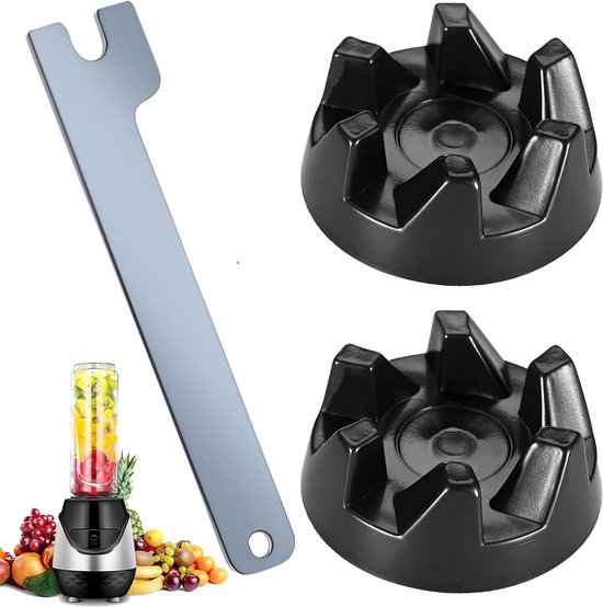 3-delige set reserveonderdelen, koppeling - keukenmachine - vervanging - geschikt voor modellen KSB52 - KSB5 - 5KSB52 - 5KSB5 - inbouwsleutel - mixer - reserveonderdelen - wit - accessoire van Merkloos