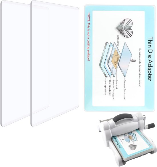 3-Delige Set Snijmatten en Dunne Matrijs Adapter voor Stansmachine - DIY Crafting