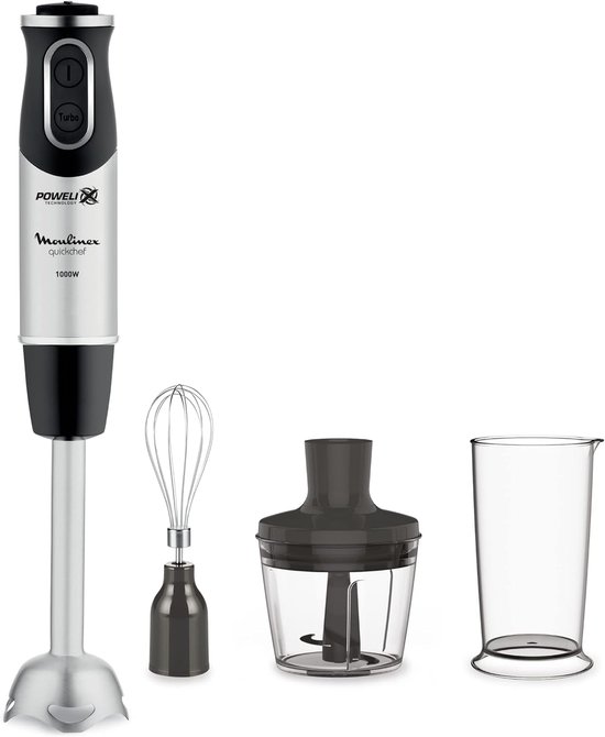 3-in-1 Staafmixer met 1000 W en Powelix-technologie - 10 Snelheden, Inclusief Accessoires