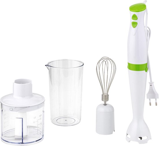 3-in-1 Staafmixerset met Hakmolen en Garde - 200W Krachtige Staafmixer