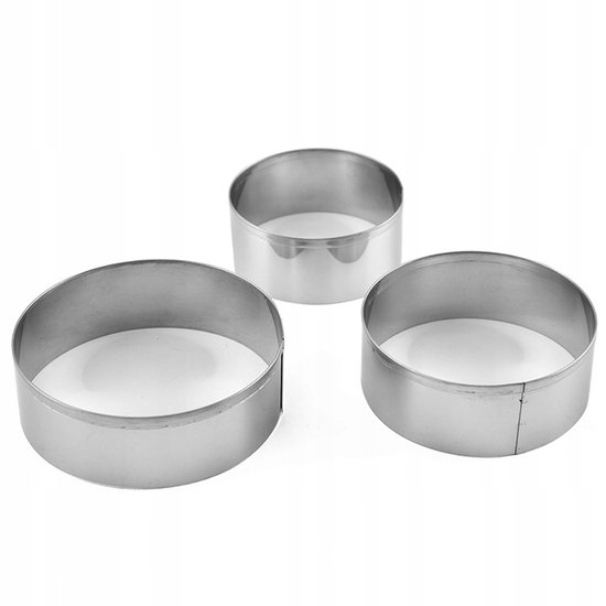 3 Stuks Metalen Deegsnijders voor Pierogi, Ravioli en Pelmeni
