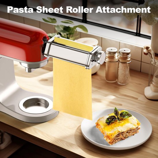 3 stuks roestvrijstalen pastamachine set voor keukenmachines - accessoires voor verse pasta
