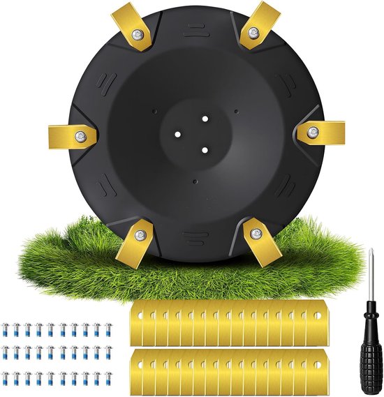 + 30 messen, compatibel met ECOVACS Goat O500, O800 | O1200, G1-800, G1-2000, G1 messenschijf, messenschijf, accessoires, voor robotmaaier, messenschijf, robotdraaischijf
