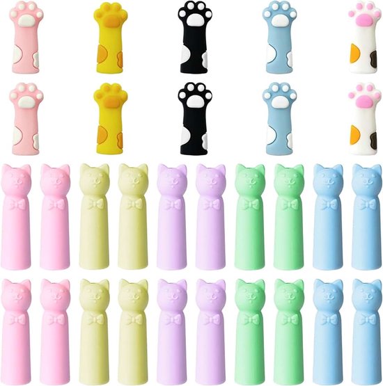 30 Siliconen Breinaald Stop, Leuke Naald Tip Beschermhoes, Anti-Val En Anti-Poke, Handgeweven Accessoires.