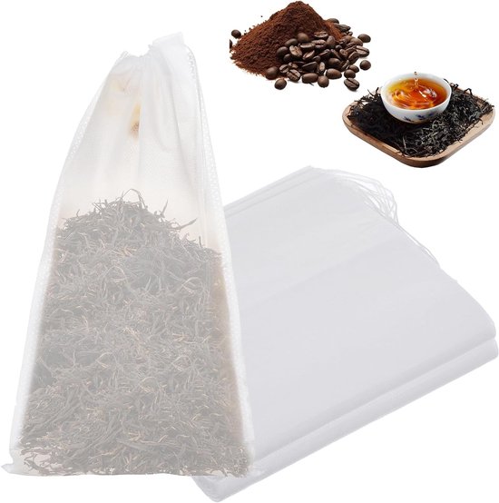 30 Stuks Kruidentassen 25 x 15 cm voor Koken, Herbruikbare Kruidenzeef, Specerijen en Thee Filter van Merkloos
