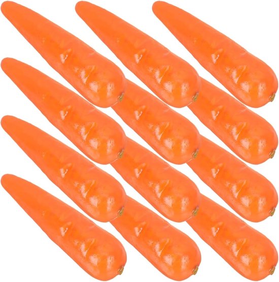 30 Stuks Kunstmatige Mini Wortels - Realistische Nepwortels voor Feest, Keuken Decoratie en Fotografie Accessoires van Merkloos