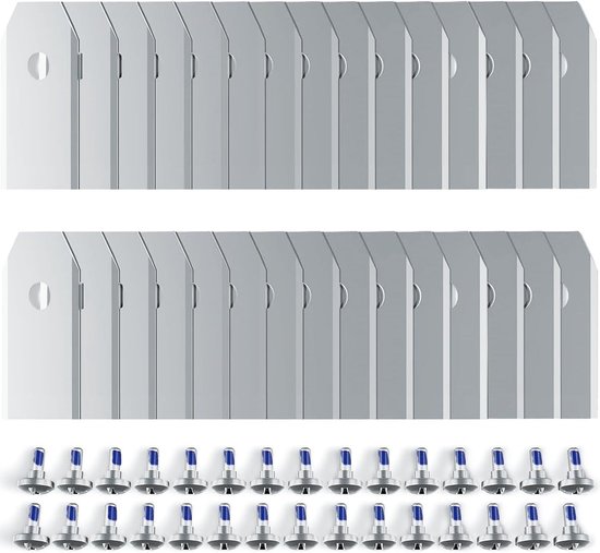 30 stuks reservemesjes, compatibel met Navimow I105e, Navimow I108e, reservemessen voor robotmaaier, robotmaaier, accessoires, met 30 schroeven