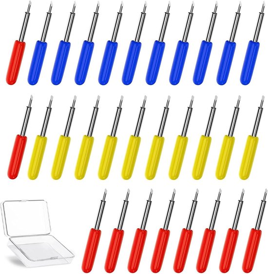 30 Vervangende Snijbladen voor Cricut Explore Air 2, Maker 3 en Joy - 30° 45° 60° Snijknives voor Precisie Snijden van Vinyl, Papier en Stof