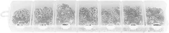 300 stuks afstandskralen voor het maken van sieraden, 7 maten, accessoires voor het maken van sieraden, metalen accessoires voor armbanden, halskettingen, oorbellen