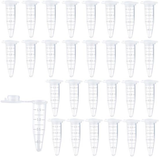 300 Stuks Juicer Testbuizen 2ml - Plastic Centrifugebuizen voor Sap en Laboratoriumgebruik