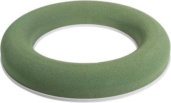 30205000 nat steekvorm ring, 20 cm diameter, 3, 5 cm, dikte 4, 2 cm, schuim, groen, 20,297 x 20,297 x 3,5996 cm