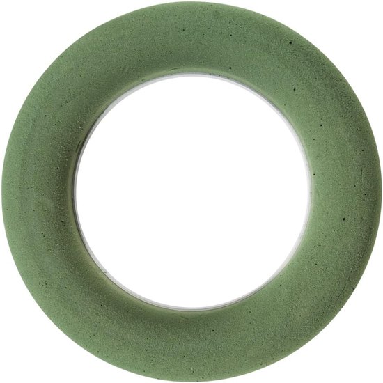 30206000 nat steekvorm ring, 25 cm diameter, 3,5 cm, dikte 5 cm, schuimrubber, groen, 25,5 x 25,5 x 3,7 cm