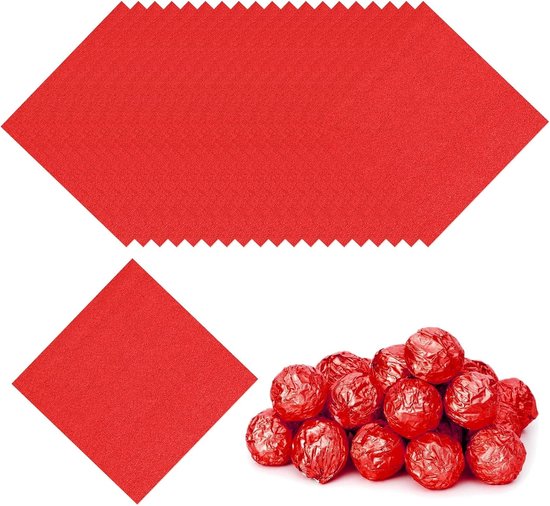 3,15 Inch Folie Snoep Wrappers, 100 Stuks Chocolade Inpakpapier voor Zelfgemaakte Karamel DIY Snoepjes Decoratie Chocolade Cake Verpakking, Donkerrood