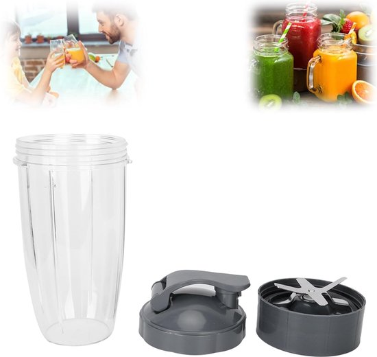 32OZ Blender Cup, Clamshell Juicer Vervanging Blender Accessoires Vervangende Onderdelen Flip Deksel Juicer Accessoires voor Nutribullet 600W 900W voor Blender van Merkloos