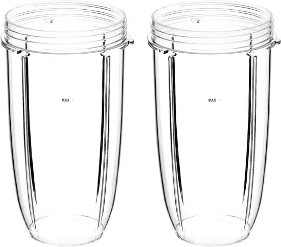32OZ Juicer Cup Vervangingsonderdelen voor Elektrische Blender - Geschikt voor 900W en 600W - Set van 2
