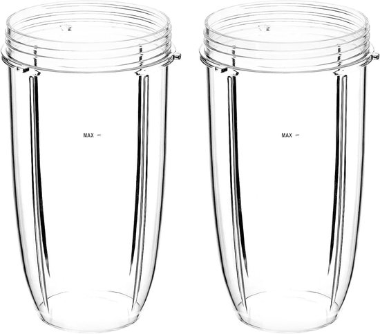 32OZ Juicer Cup Vervangingsonderdelen voor NutriBullet Blender - Set van 2, Geschikt voor 900W en 600W, Ideaal voor Smoothies en Sappen