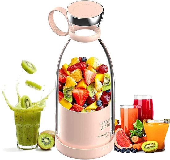 350 ml Draagbare Blender Smoothie Maker - Blender to go voor verse sappen - multifunctionele mini blender voor smoothies en milkshakes - fruit blender