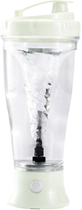 350 ml elektrische blenderbeker, bediening met één knop, lekvrij, snel mixen, verbeterd mixmes, blenderbeker (wit) van Merkloos